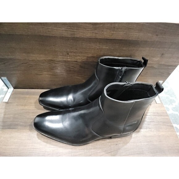 Alfani Men's Ashton Ankle Boot Leather Smooth Black 12M New - Picture 6 of 10